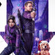 Hailee Steinfeld, Jeremy Renner, and a dog pose.